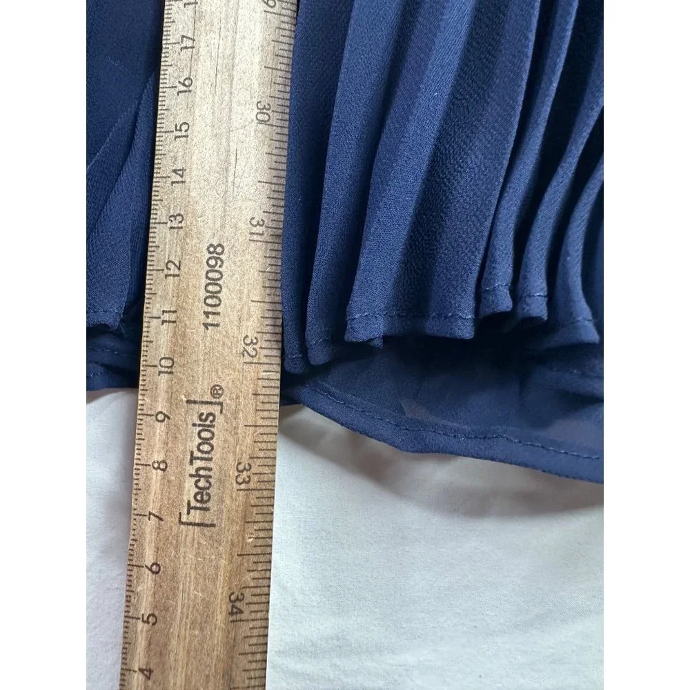 Polo Ralph Lauren Pleated Midi Skirt sz 8 Blue_6